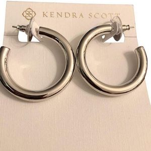 NEW Kendra Scott Collette Hoop Earrings in Silver